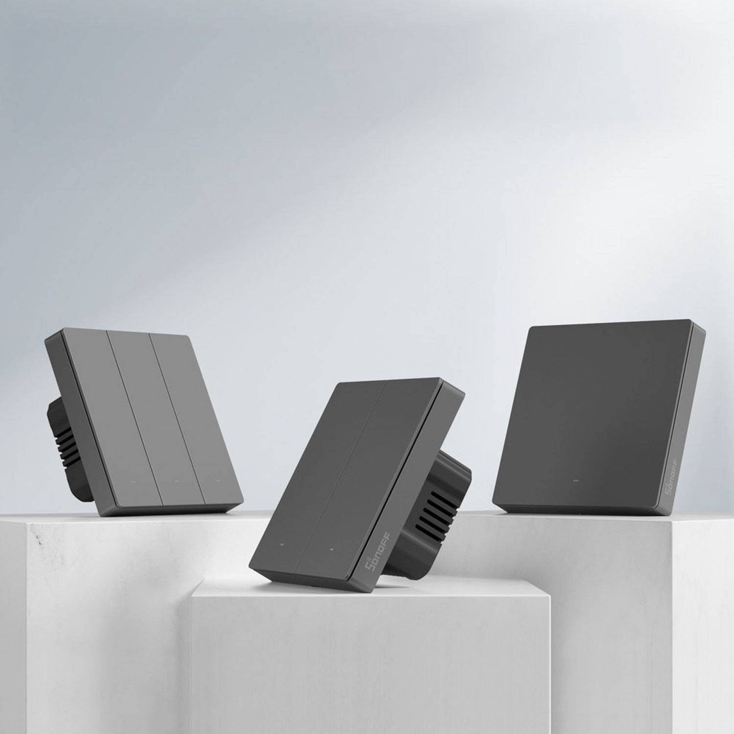 Sonoff Smart 1-Kanal WLAN Wandschalter intelligenter Wandschalter mit 2 Kanälen Schwarz (M5-1C-80)