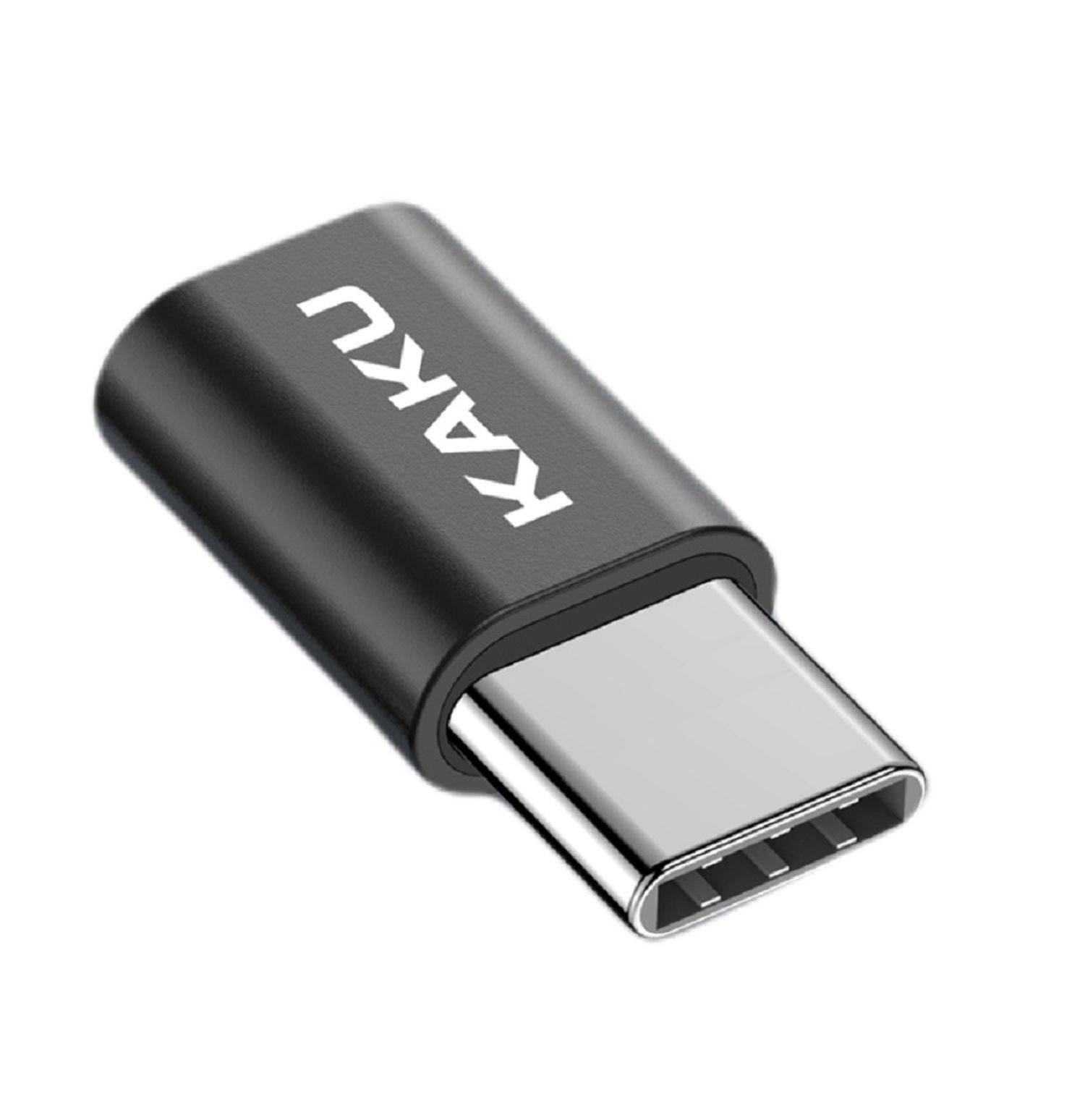 KAKU Adapter Micro USB 3.0 zu USB Type C Schnellladefunktion Datenübertragung (KSC-531) Schwarz