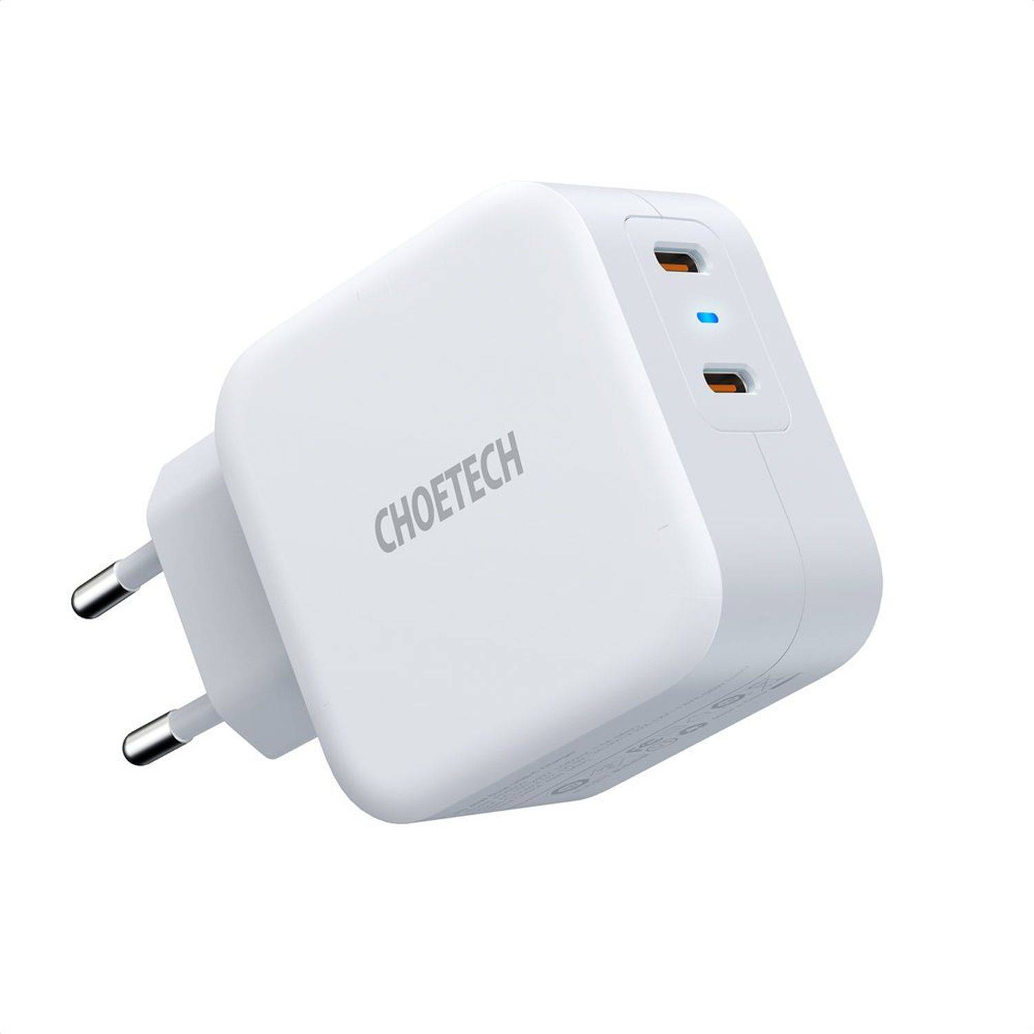 Choetech Schnellladegerät 2x USB Typ C Power Delivery 40W 3A Weiß (PD6009-EU)