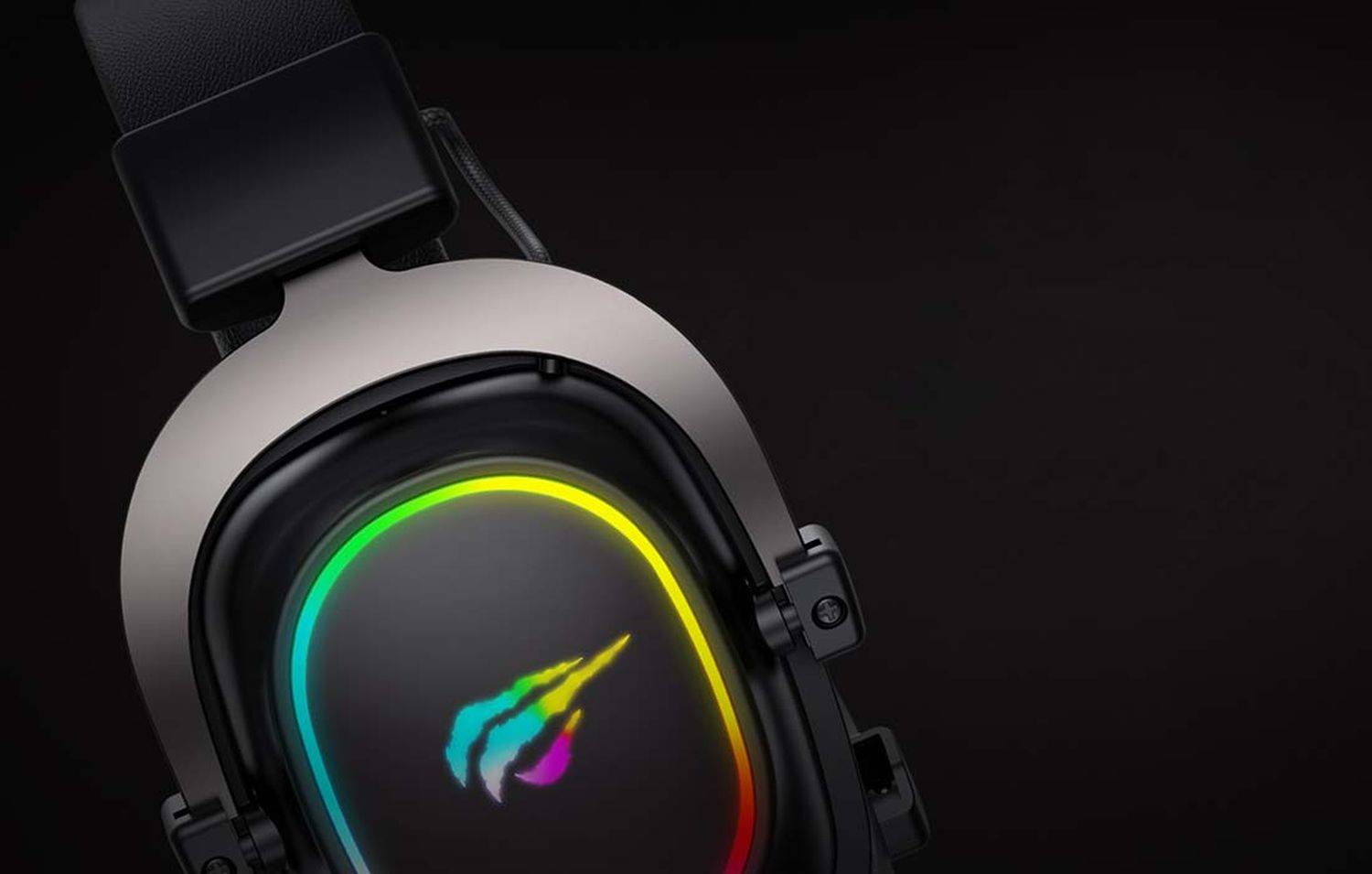 Havit H2002P Gaming Headphones RGB mit Mikrofon, Gaming Headset Gaming Kopfhörer Stereo + USB Schwarz