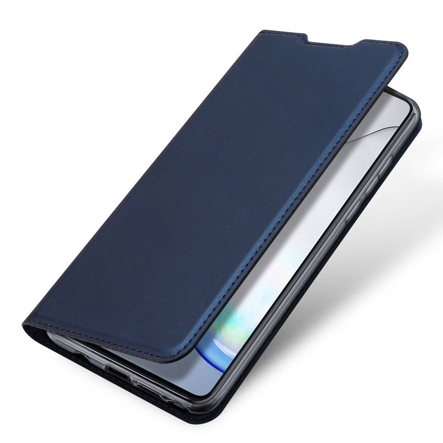 Buch Tasche "Dux Ducis" für SAMSUNG GALAXY A04s Handy Hülle Etui Schutzhülle mit Standfunktion, Kartenfach Blau