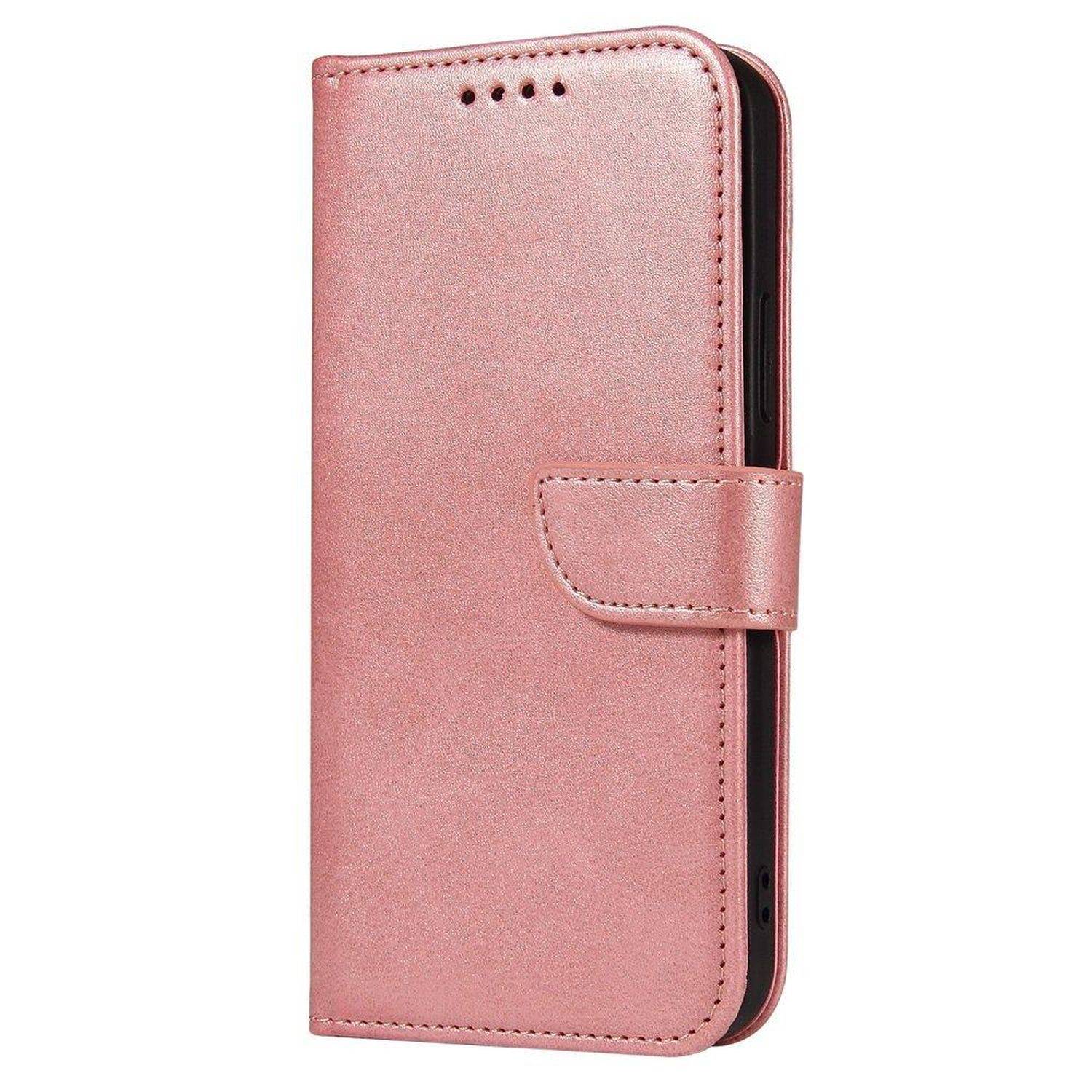 Premium Magnet Case Buch Tasche Schutzhülle aufklappbare Hülle Standfunktion Zubehör für Samsung Galaxy A04s Rosa