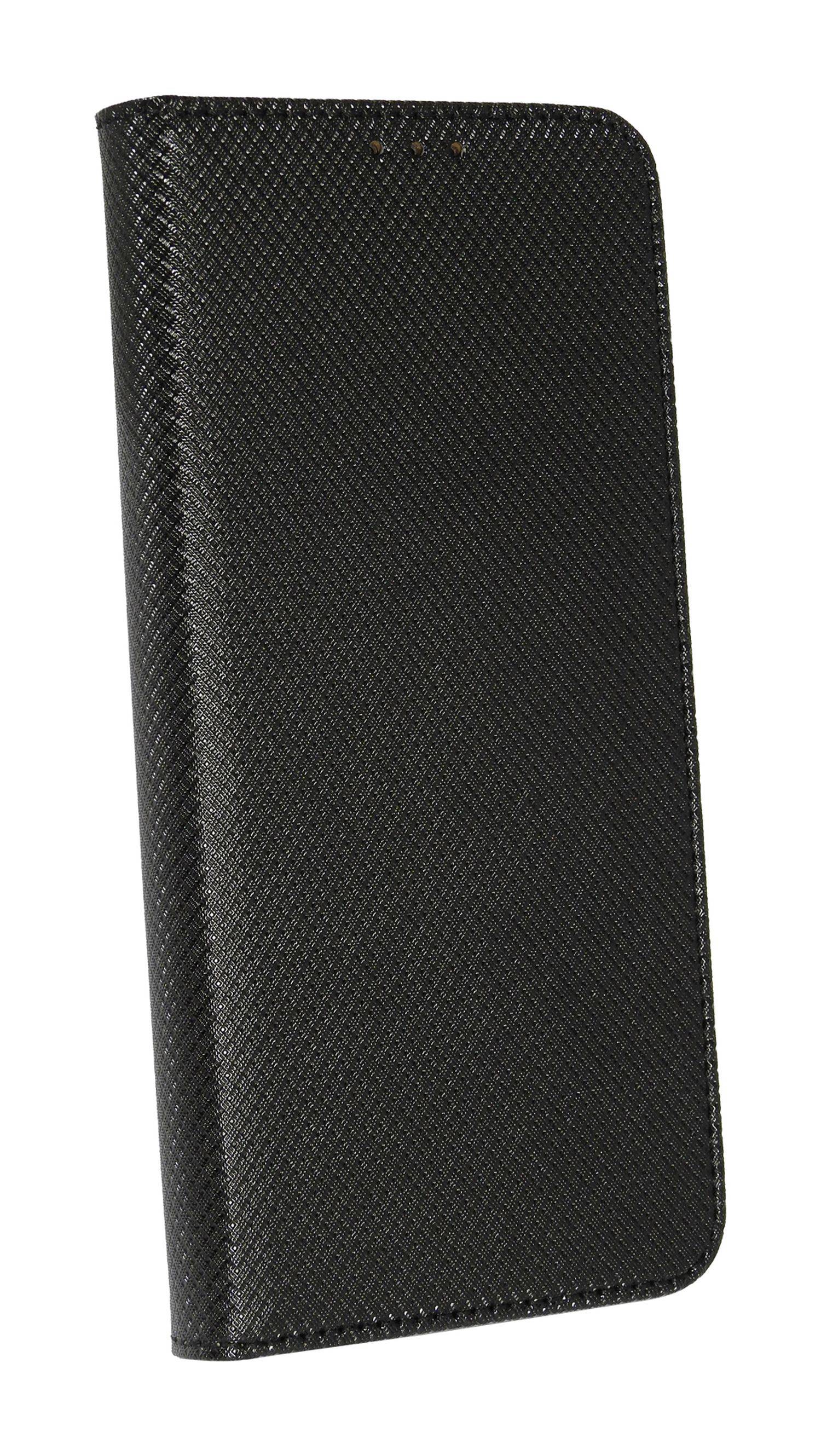 Buch Tasche "Smart" für SAMSUNG GALAXY A04s Handy Hülle Etui Schutzhülle mit Standfunktion, Kartenfach Schwarz