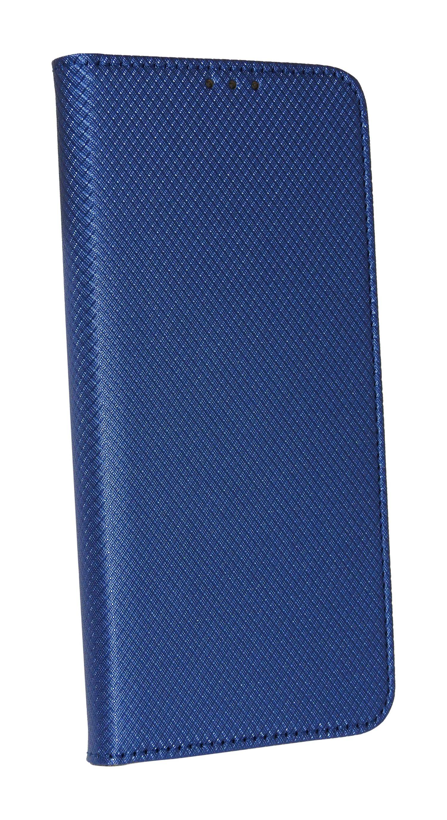Buch Tasche "Smart" für SAMSUNG GALAXY A04s Handy Hülle Etui Brieftasche Schutzhülle mit Standfunktion, Kartenfach Blau