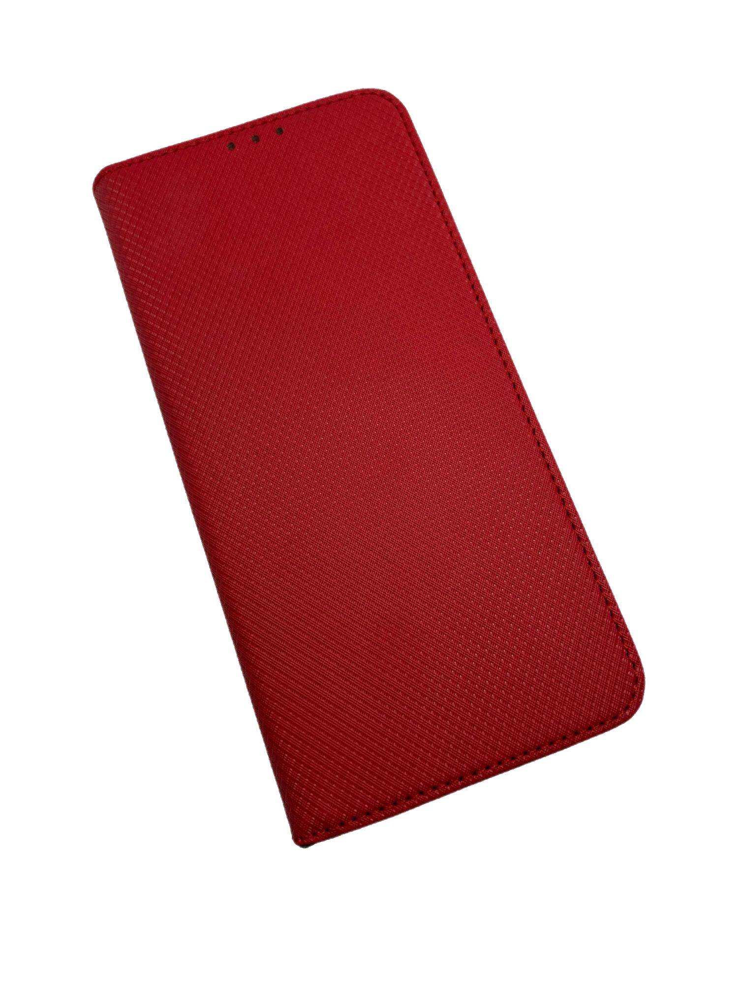 Buch Tasche "Smart" für SAMSUNG GALAXY A04s Handy Hülle Etui Brieftasche Schutzhülle mit Standfunktion, Kartenfach Rot