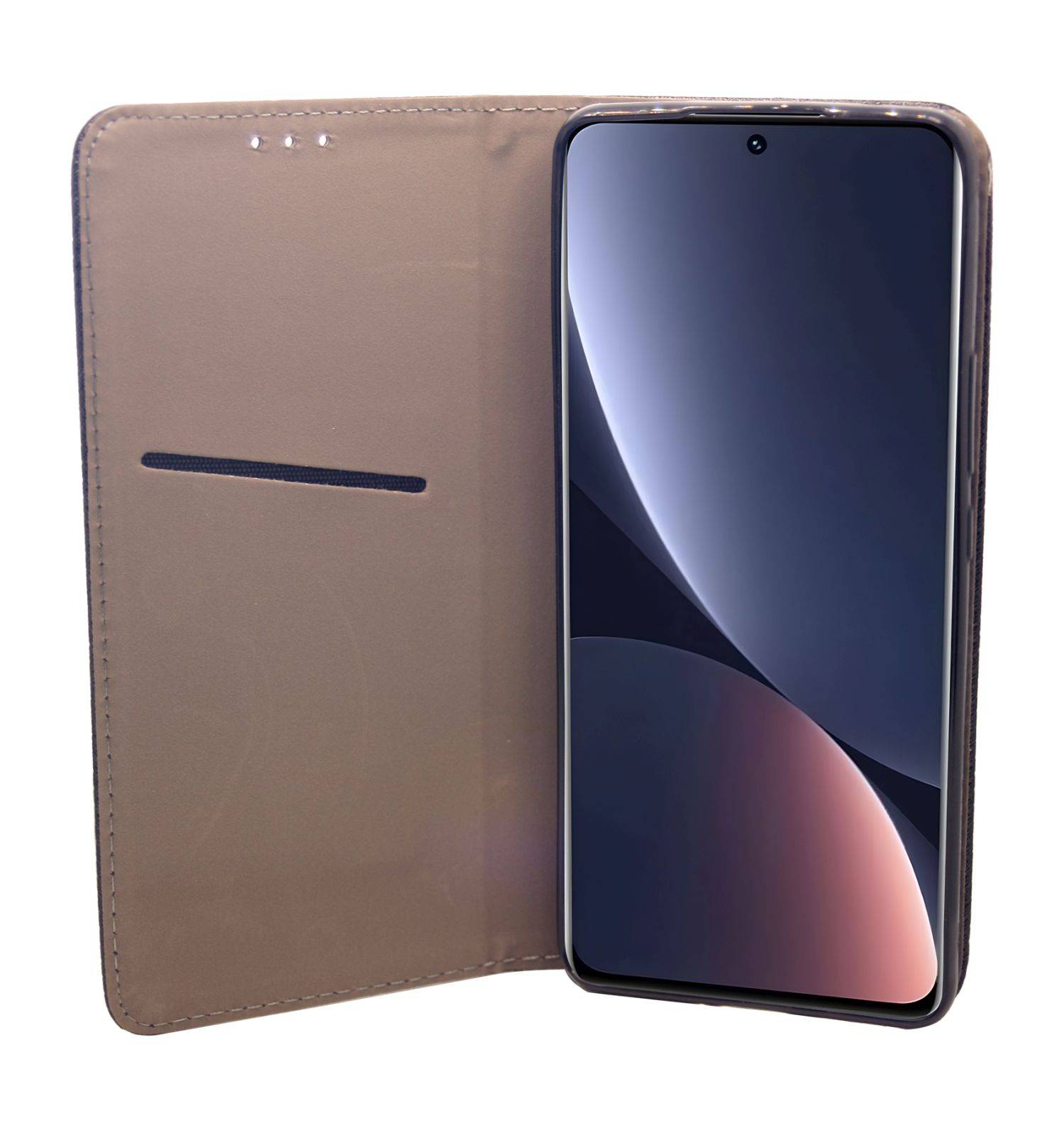 Buch Tasche "Smart" kompatibel mit XIAOMI 12 LITE Schutzhülle mit Standfunktion, Kartenfach Schwarz