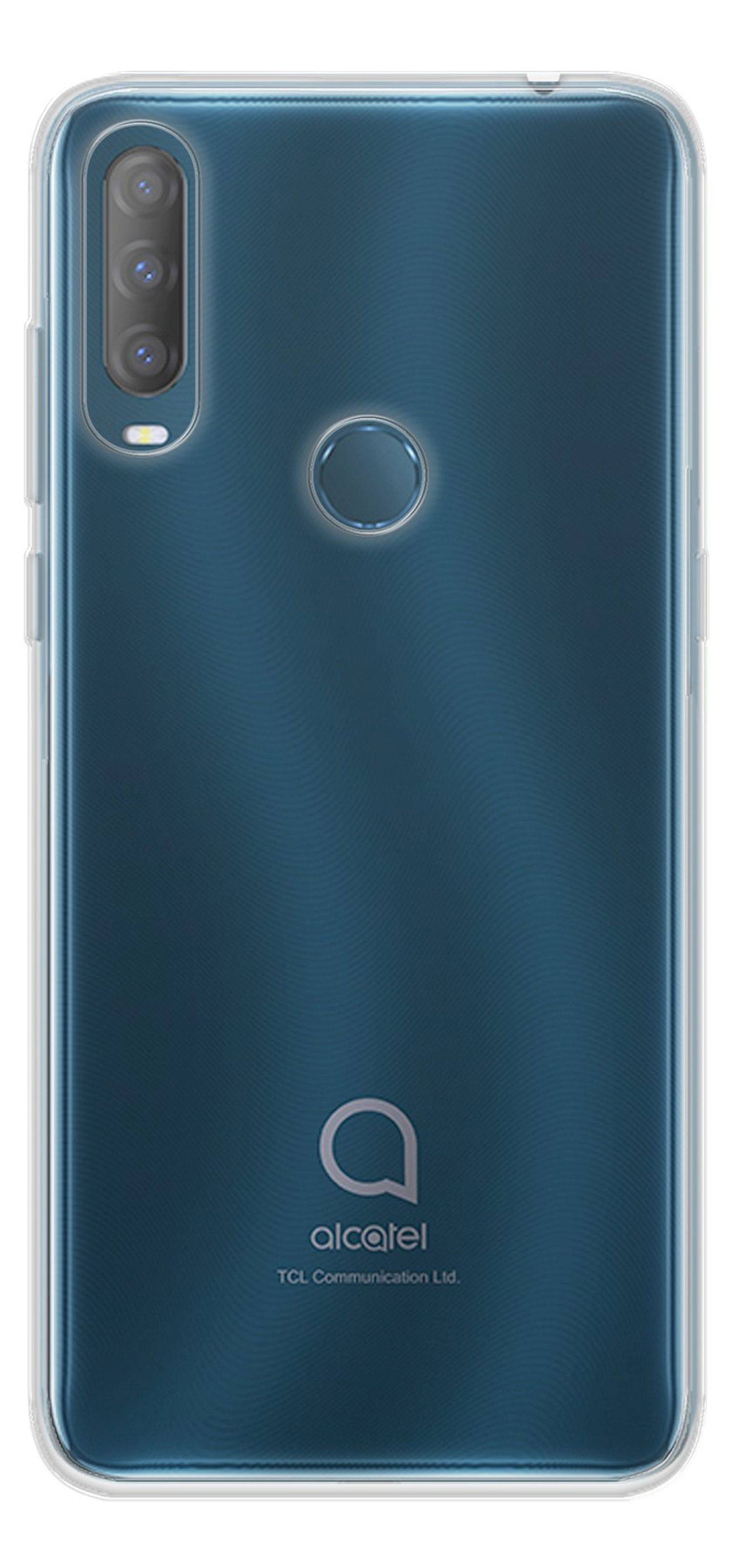 Silikon Hülle Basic kompatibel mit ALCATEL 1S 2021 Case TPU Soft Handy Cover Schutz Transparent