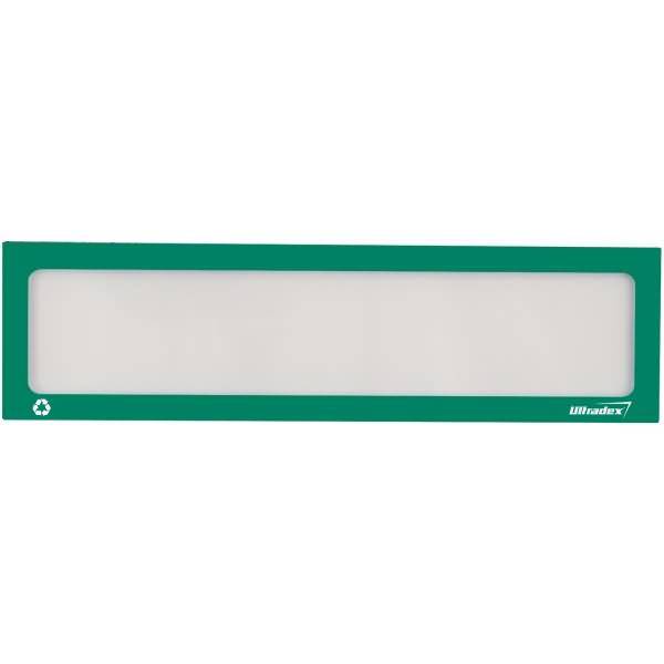 Infotasche Recycling Überschrift A4quer/A3hoch B312xH60mm grün