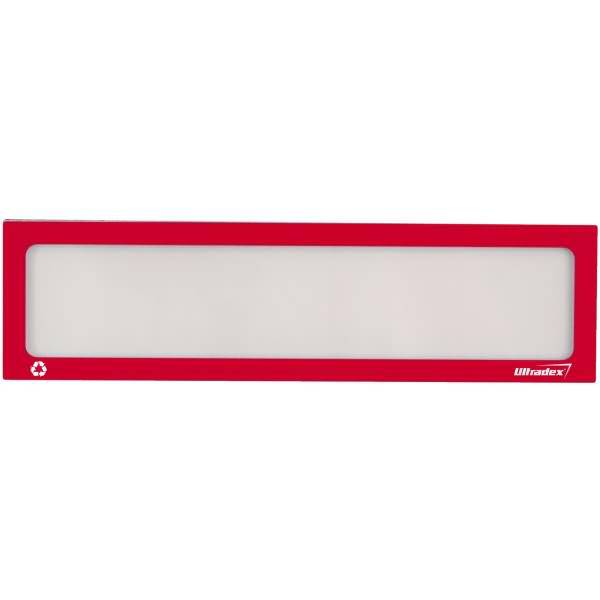 Infotasche Recycling Überschrift A4quer/A3hoch B312xH60mm rot