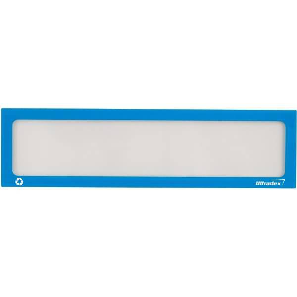 Infotasche Recycling Überschrift A4quer/A3hoch B312xH60mm blau