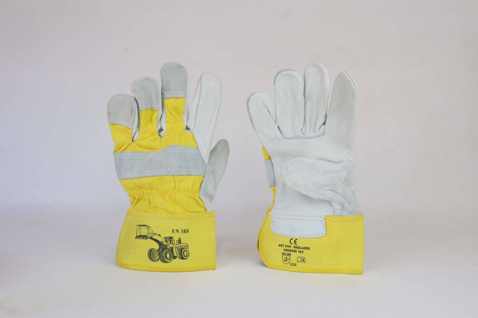 STRONGHAND Arbeitshandschuh RADLADER, Leder, Gr. 10,5, 12 Paar