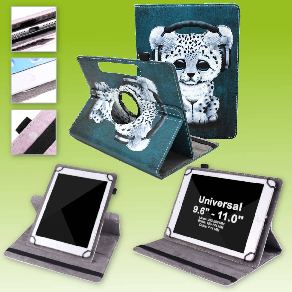 Für Lenovo Tablet Motiv Muster 360 Grad Rotation Tasche Kunst-Leder Hülle Etuis Cover Schutz Case Zubehör
