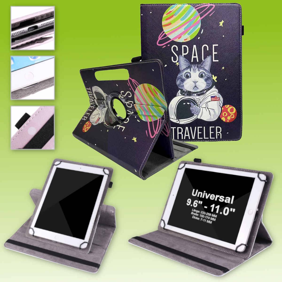 Für Lenovo Tablet Motiv Muster 360 Grad Rotation Tasche Kunst-Leder Hülle Etuis Cover Schutz Case Zubehör