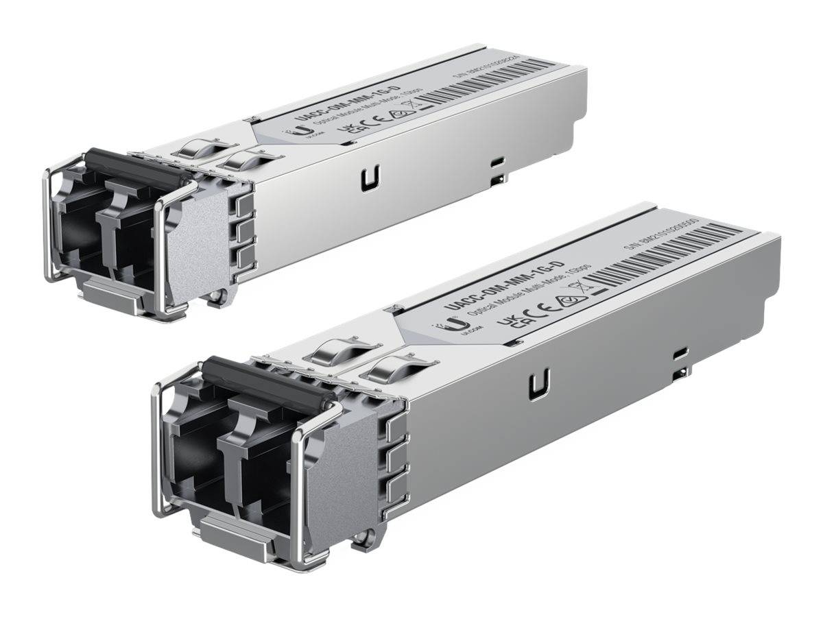 Ubiquiti UACC-OM-MM-1G-D - SFP (Mini-GBIC)-Transceiver-Modul - 1GbE - LC Single-Modus - bis zu 550 m - 850 nm (Packung m