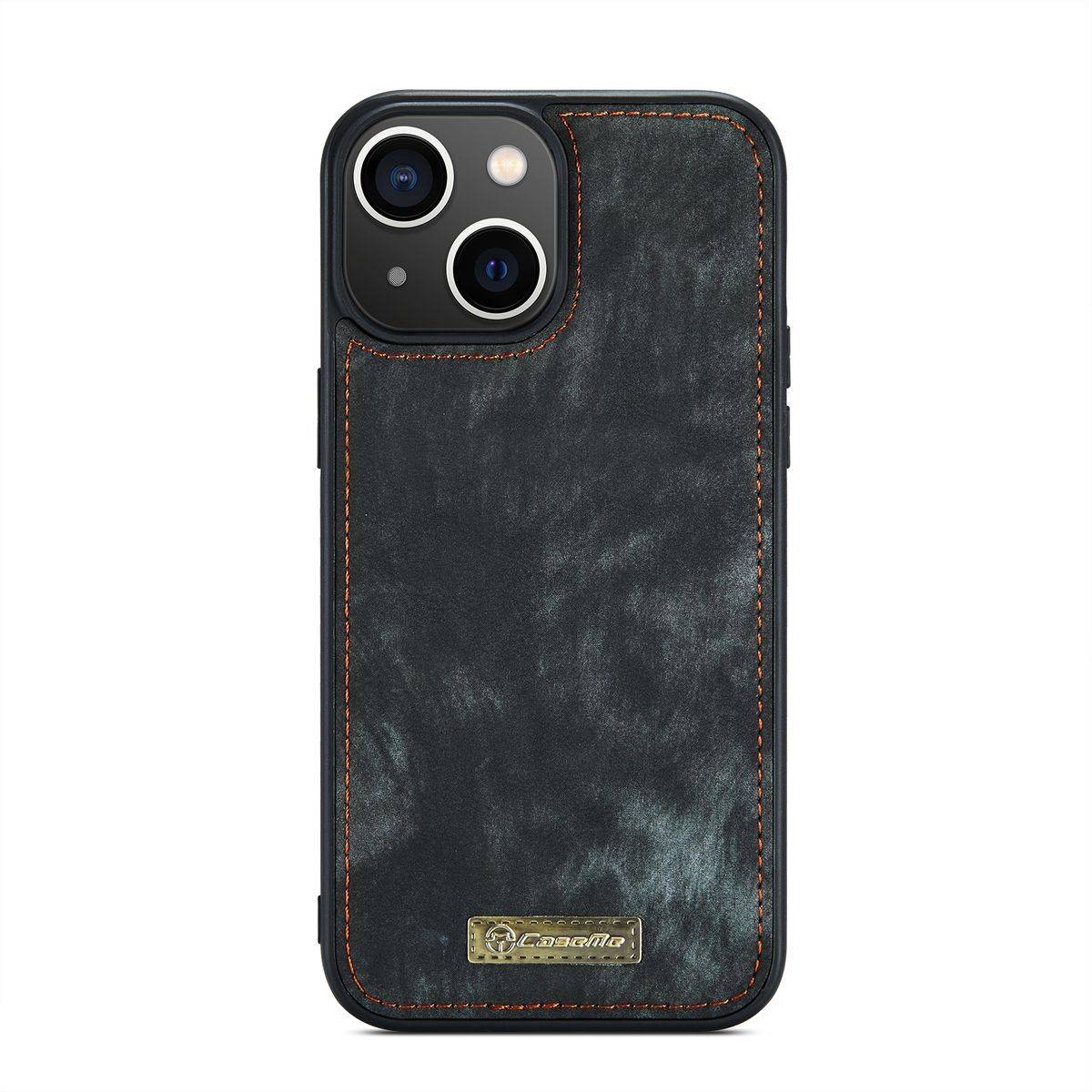 Für Apple iPhone 14 Plus CaseMe Handy Tasche Kunstleder Hülle Etuis Schwarz + Reißverschluss