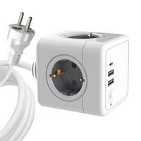 MicroConnect PowerCube docking station - Steckdosenleiste - 1,5 m Kabel - Eingabe, Eingang Typ F - Ausgangsanschlüsse: 7