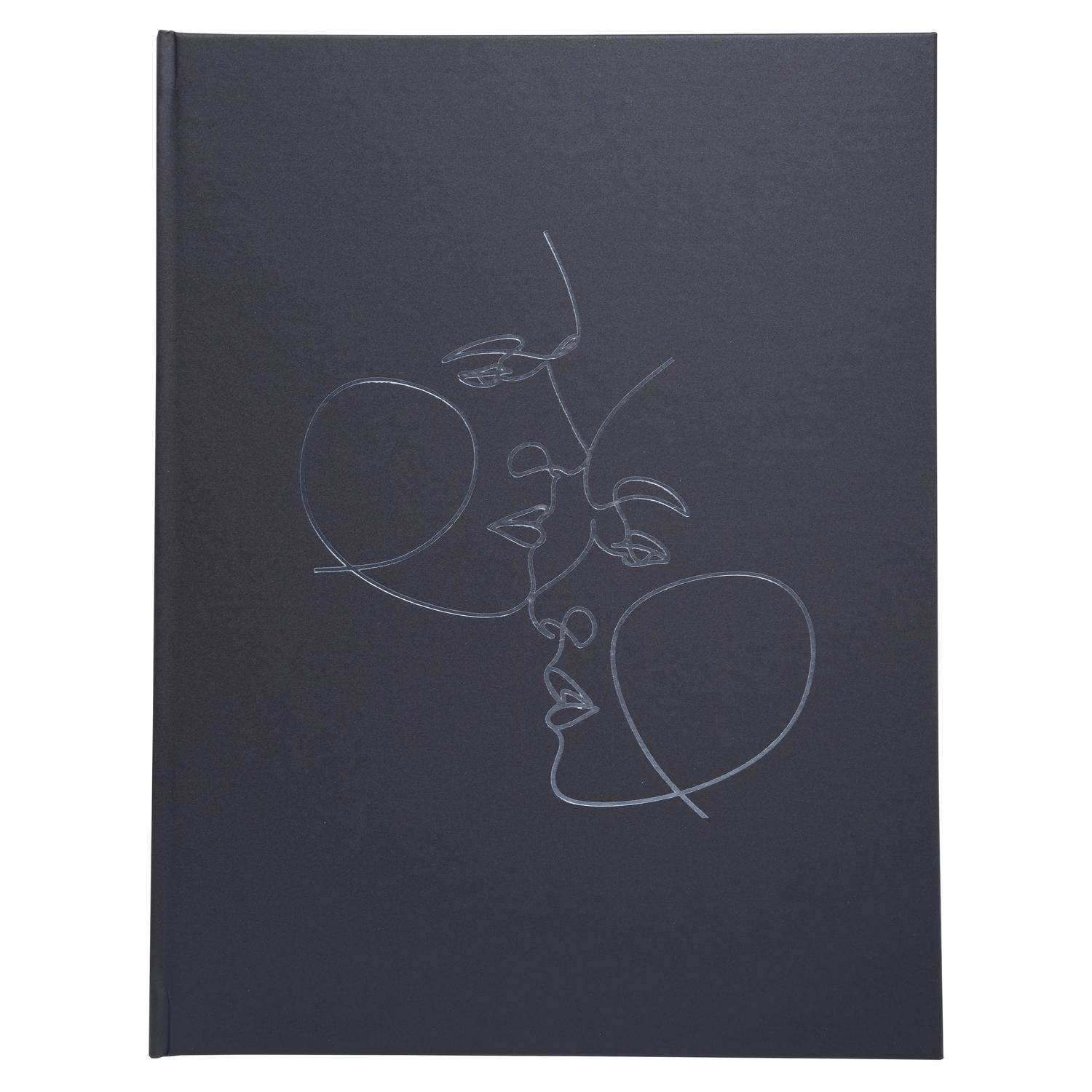 Exacompta Gästebuch100 Seiten silber, 27x22cm, Art elfenbein - Schwarz - 47688E