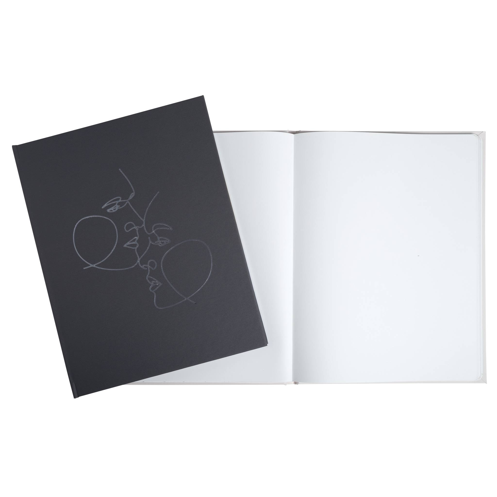 Exacompta Gästebuch100 Seiten silber, 27x22cm, Art elfenbein - Schwarz - 47688E