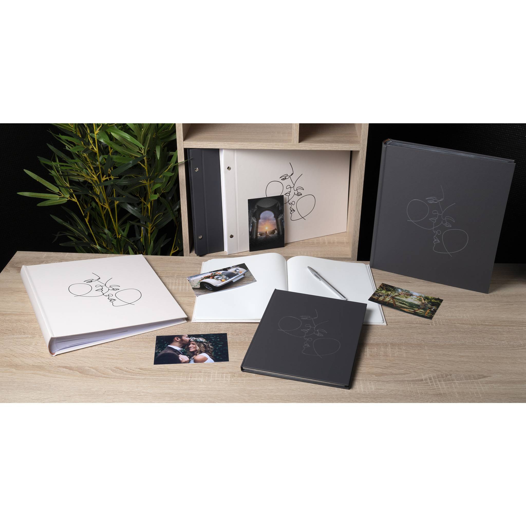 Exacompta Gästebuch100 Seiten silber, 27x22cm, Art elfenbein - Schwarz - 47688E