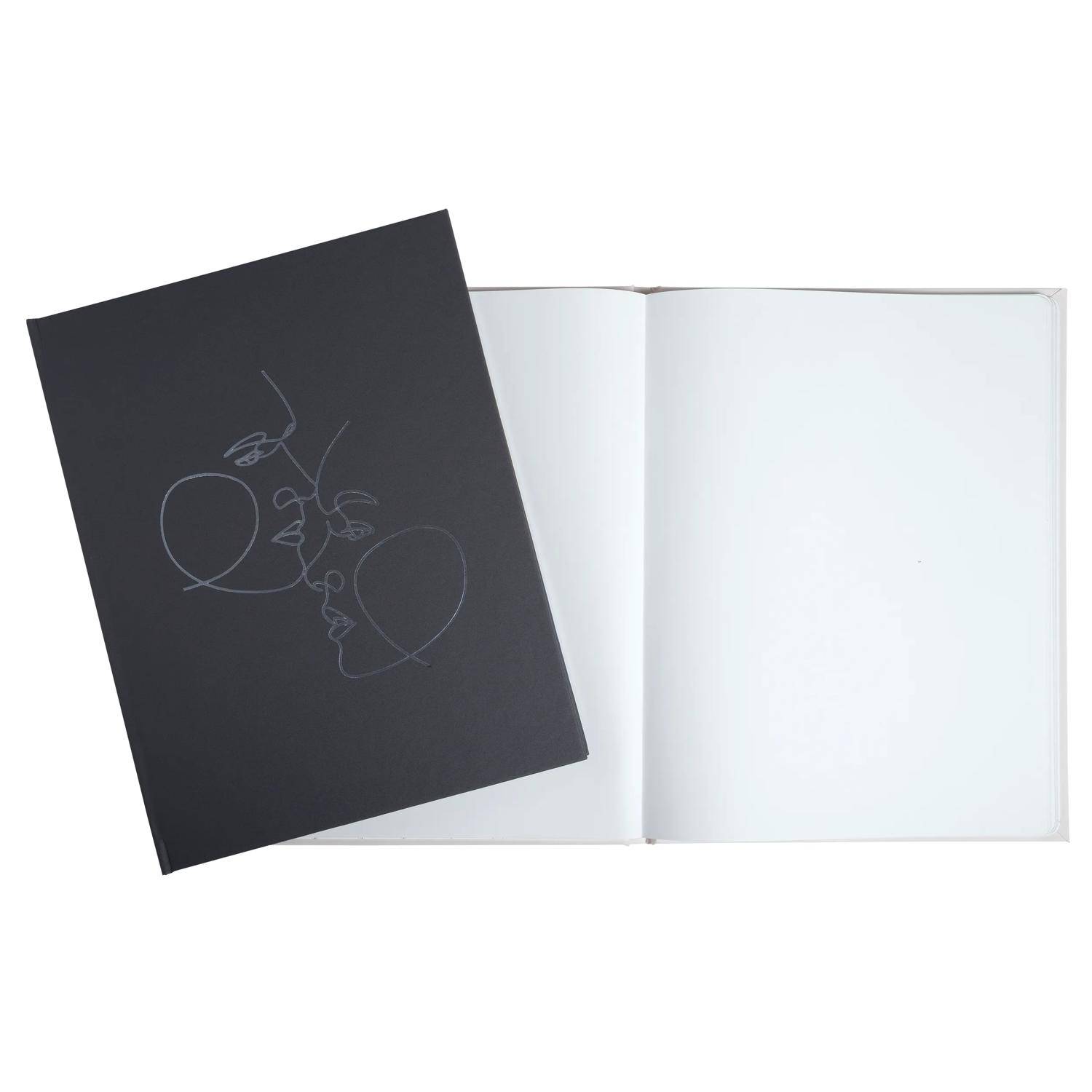 Exacompta Gästebuch100 Seiten silber, 27x22cm, Art elfenbein - Schwarz - 47688E