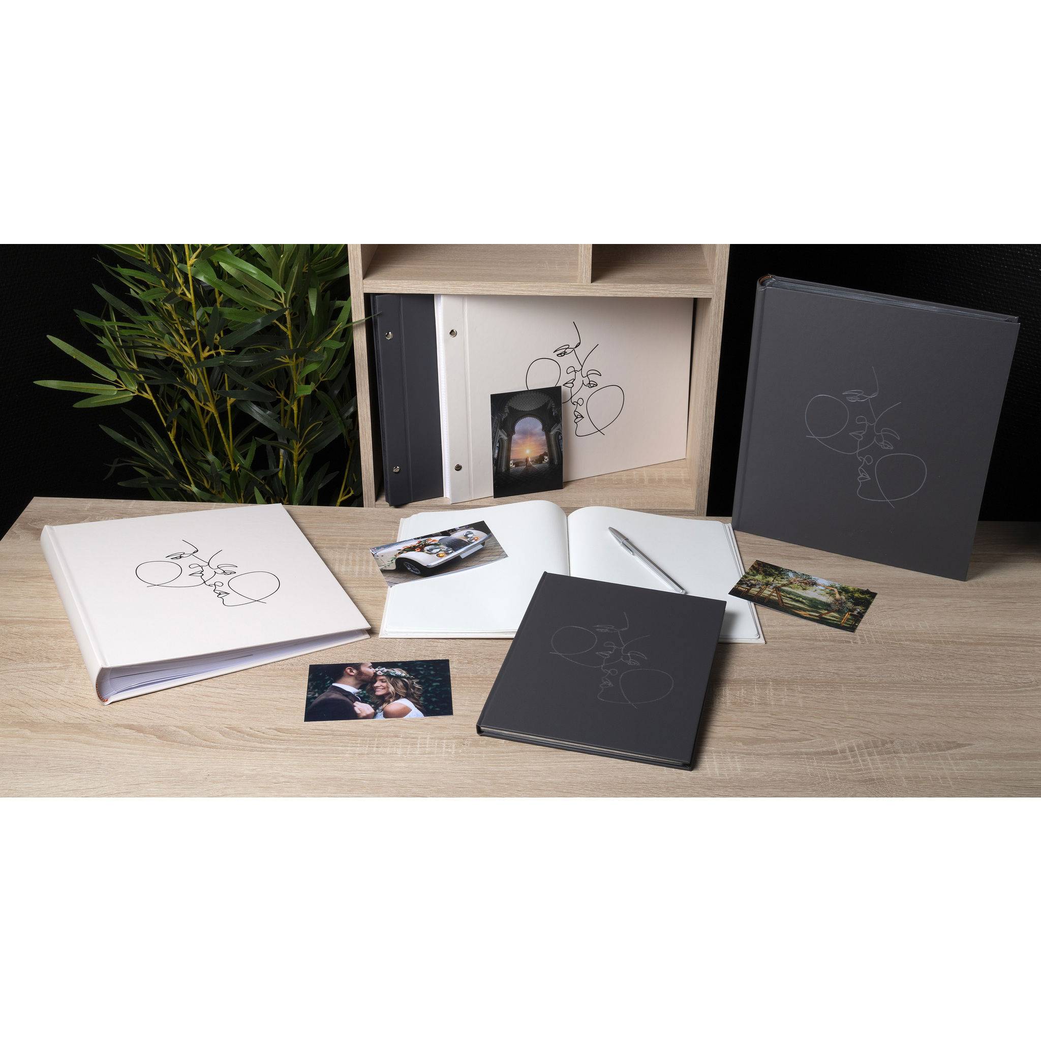 Exacompta Gästebuch100 Seiten silber, 27x22cm, Art elfenbein - Schwarz - 47688E