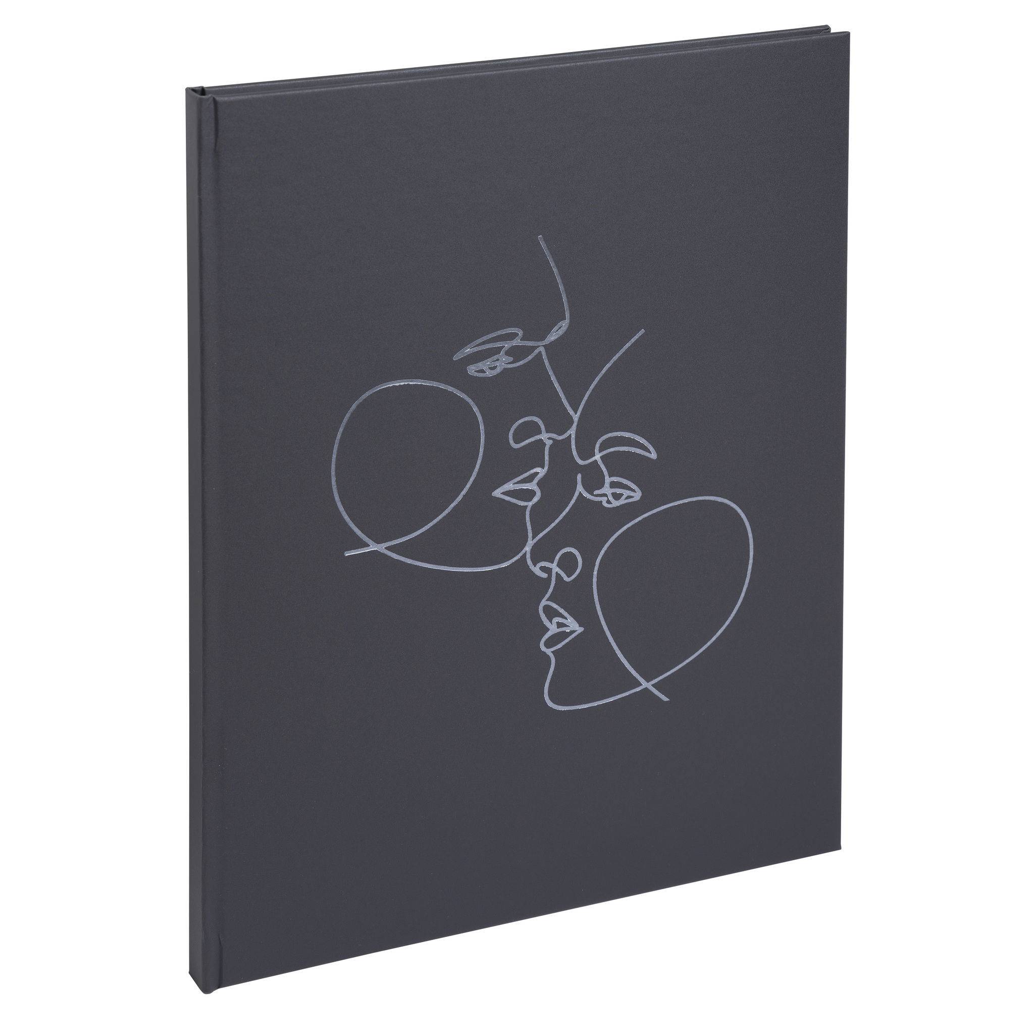 Exacompta Gästebuch100 Seiten silber, 27x22cm, Art elfenbein - Schwarz - 47688E