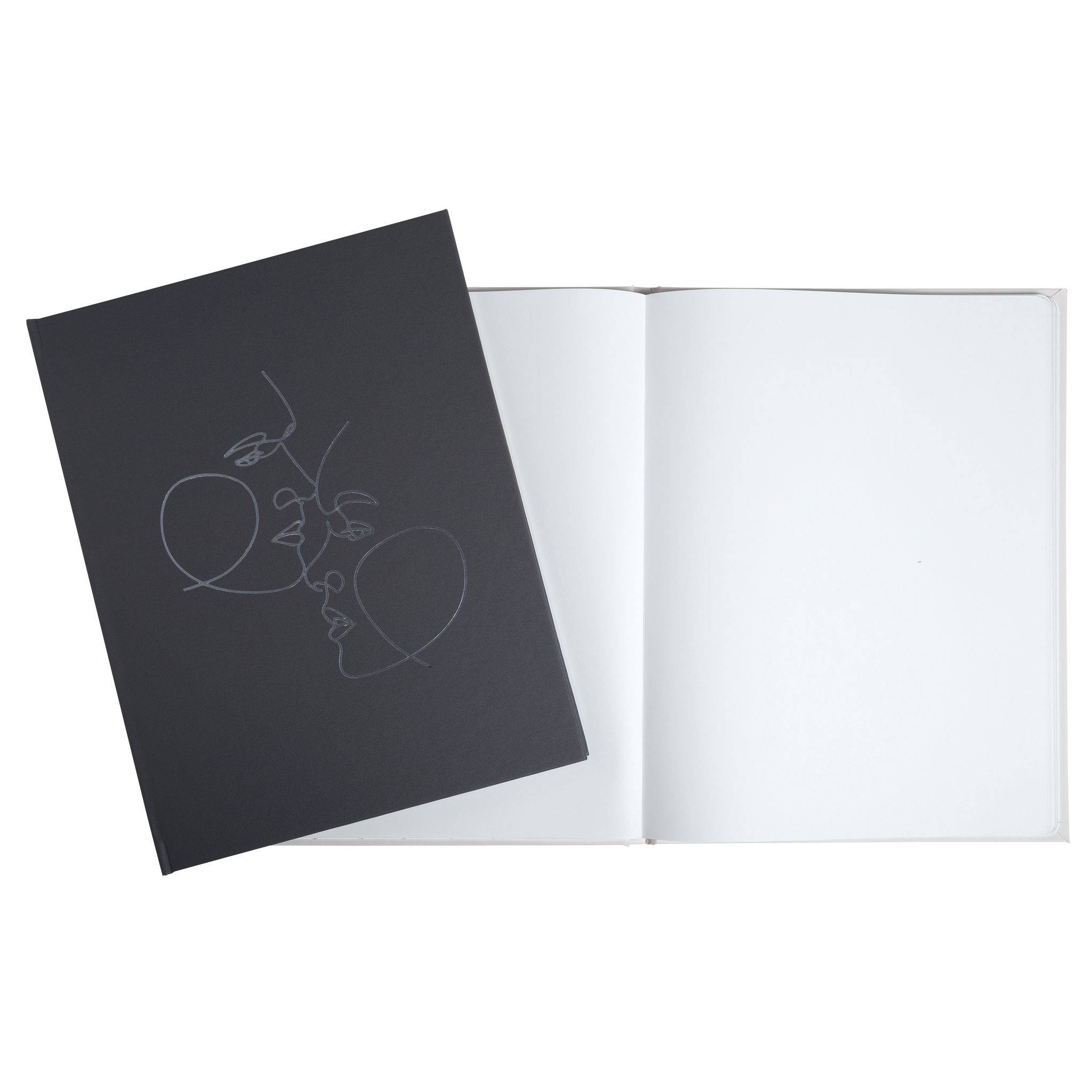 Exacompta Gästebuch100 Seiten silber, 27x22cm, Art elfenbein - Schwarz - 47688E