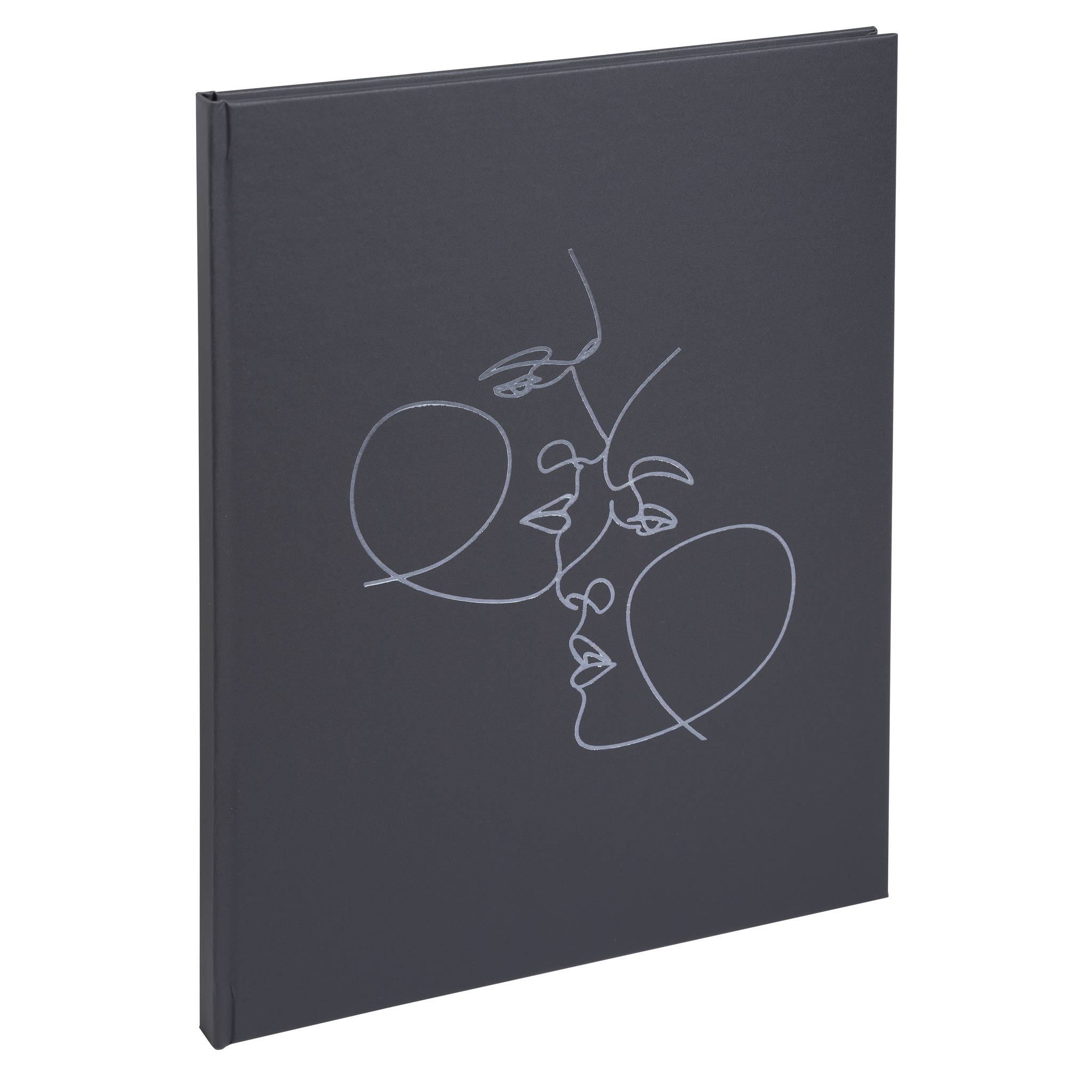 Exacompta Gästebuch100 Seiten silber, 27x22cm, Art elfenbein - Schwarz - 47688E