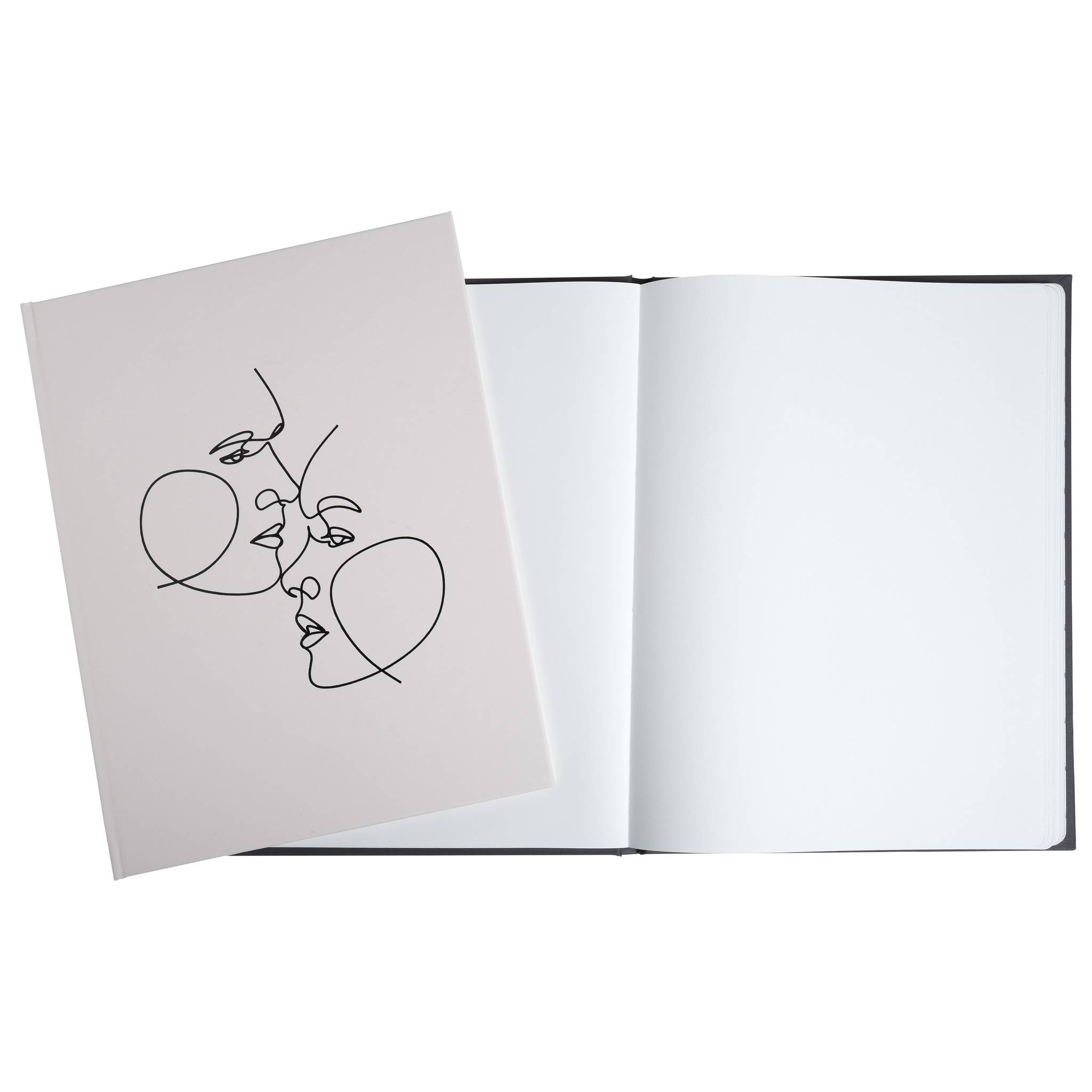 Exacompta Gästebuch100 Seiten silber, 27x22cm, Art elfenbein, Elfenbein, 47689E