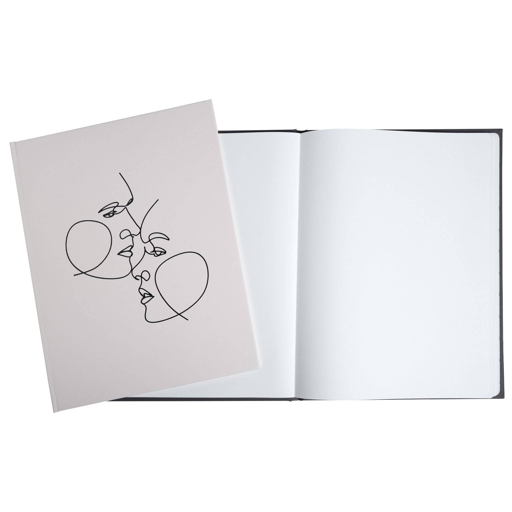 Exacompta Gästebuch100 Seiten silber, 27x22cm, Art elfenbein, Elfenbein, 47689E