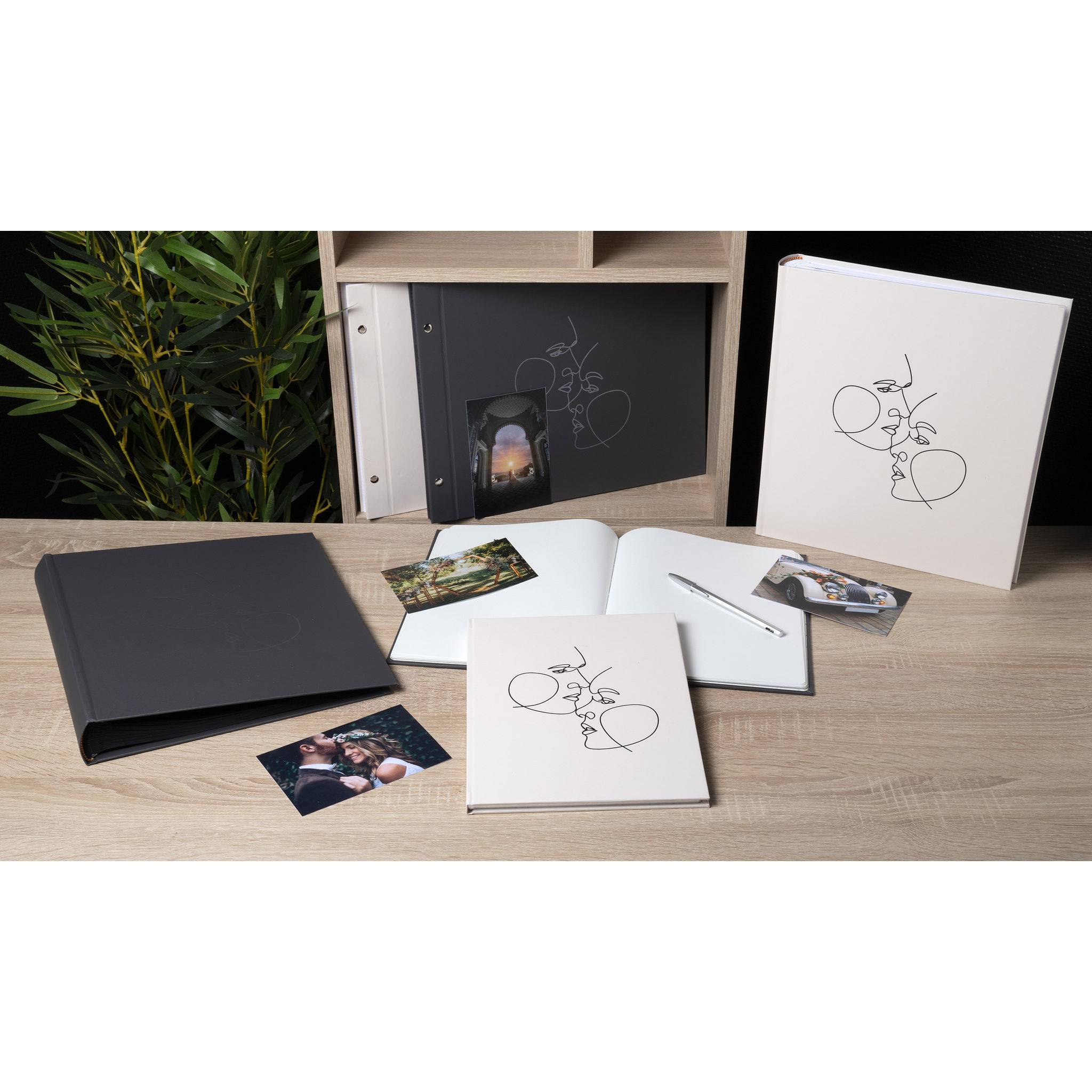 Exacompta Gästebuch100 Seiten silber, 27x22cm, Art elfenbein, Elfenbein, 47689E