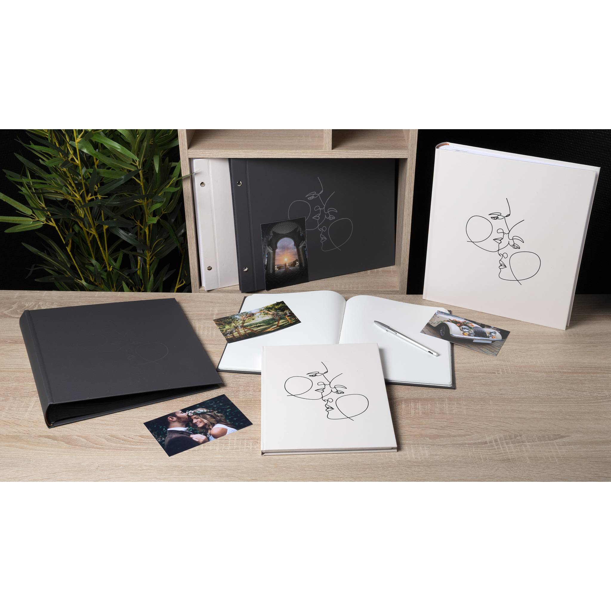 Exacompta Gästebuch100 Seiten silber, 27x22cm, Art elfenbein, Elfenbein, 47689E