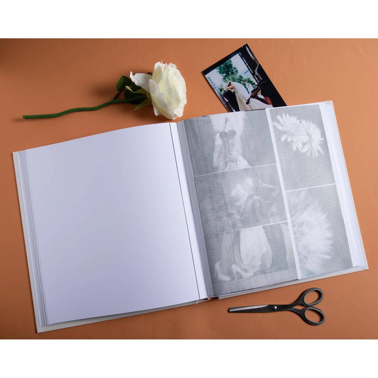 Exacompta Fotoalbum 60 Seiten schwarz 29x32cm, Art elfenbein, Elfenbein, 16079E
