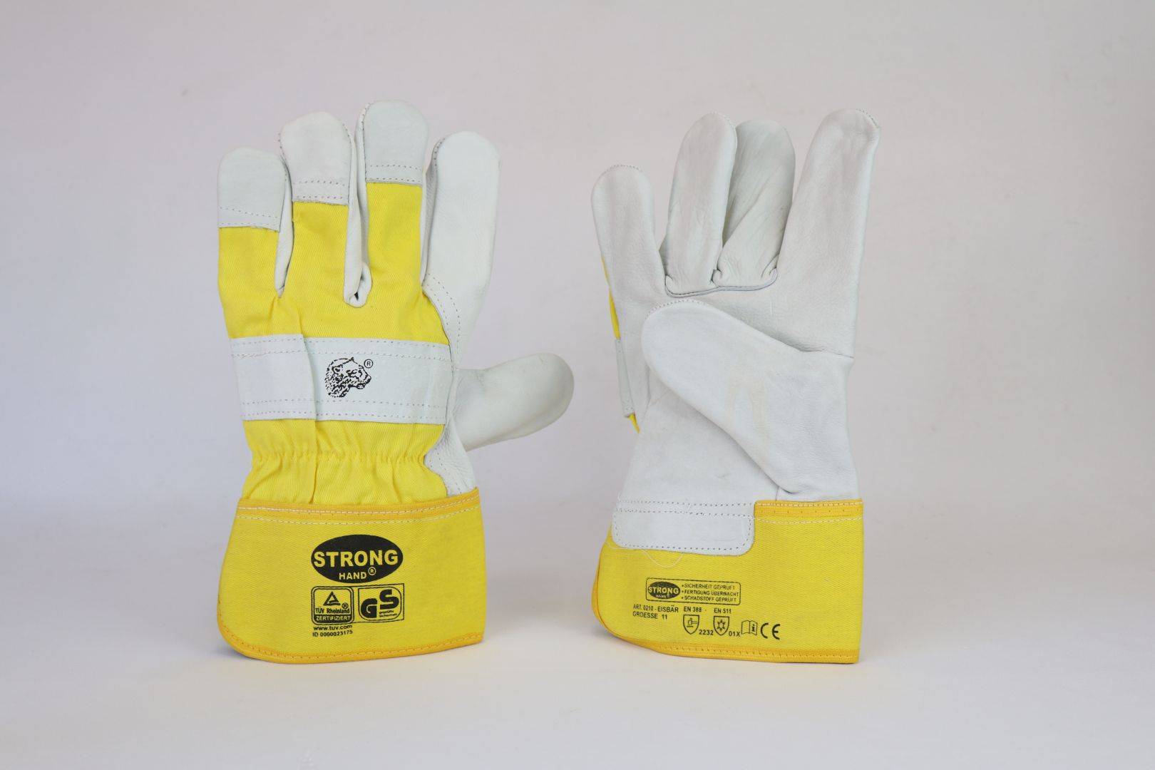 STRONGHAND Arbeitshandschuh EISBÄR, Leder, Gr. 10, 12 Paar