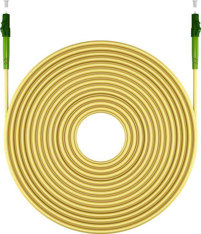 Goobay 59629 Glasfaserkabel 2 m LC/APC FTTH OS2 Gelb (59629)
