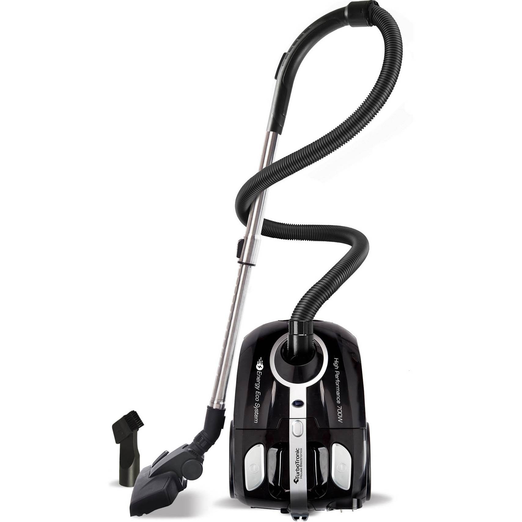 TurboTronic Zyklon Staubsauger CV09 - leistungsstarker Bodenstaubsauger 18kPa Saugkraft 700W mit 2x Beutel kleiner Trockensauger für Parkett