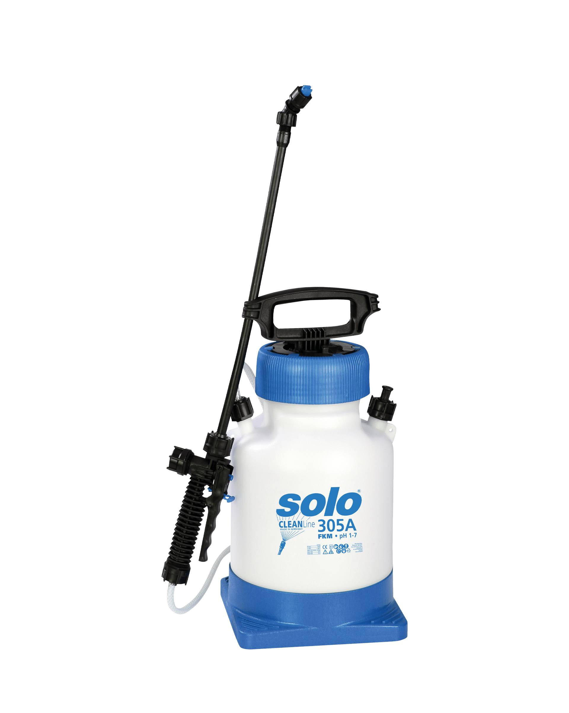 SOLO 305 A Drucksprüher mit Standfuß, Füllmenge 5 L, für PH-WERT 1-7