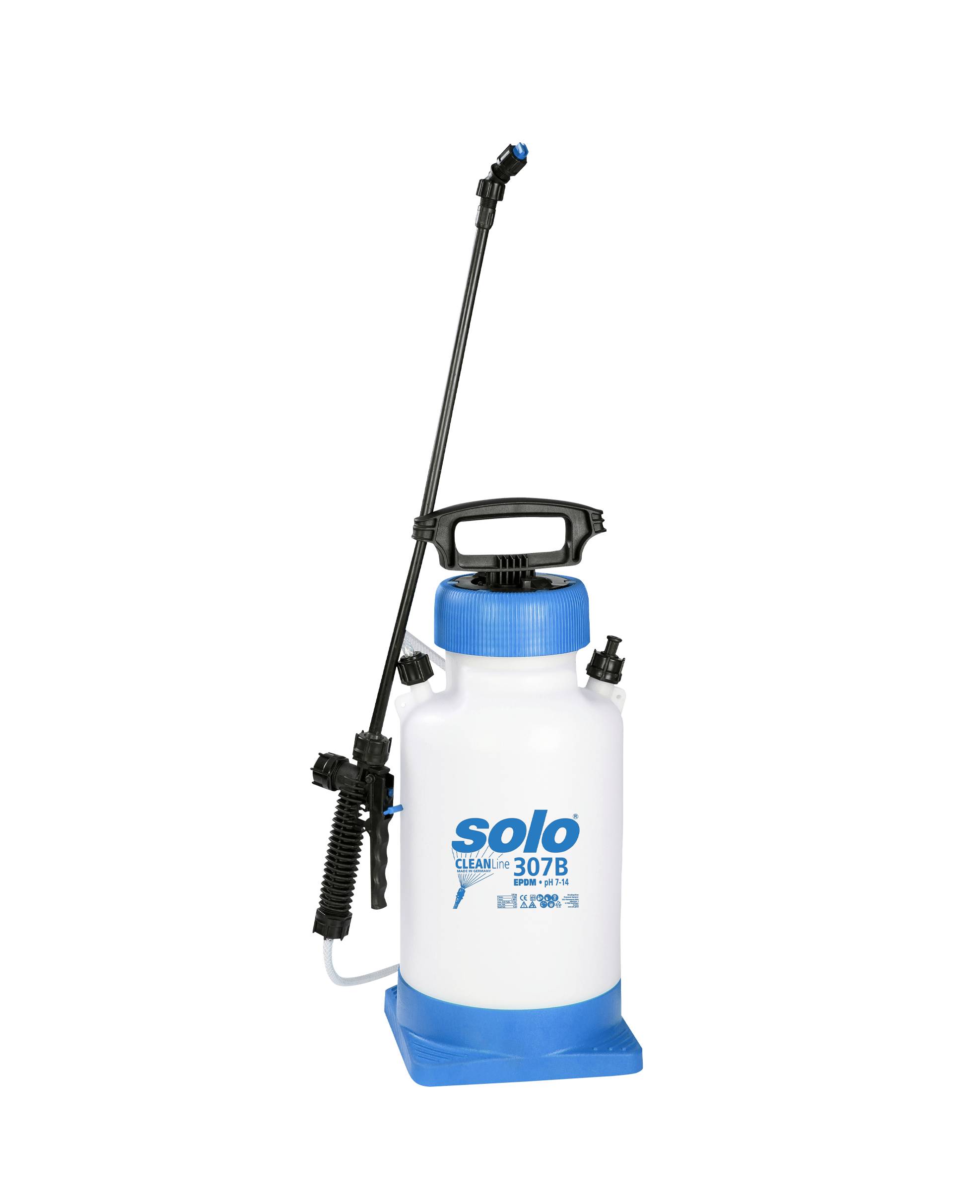 SOLO 307 B Drucksprüher mit Standfuß, Füllmenge 7 L, für PH-WERT 7-14