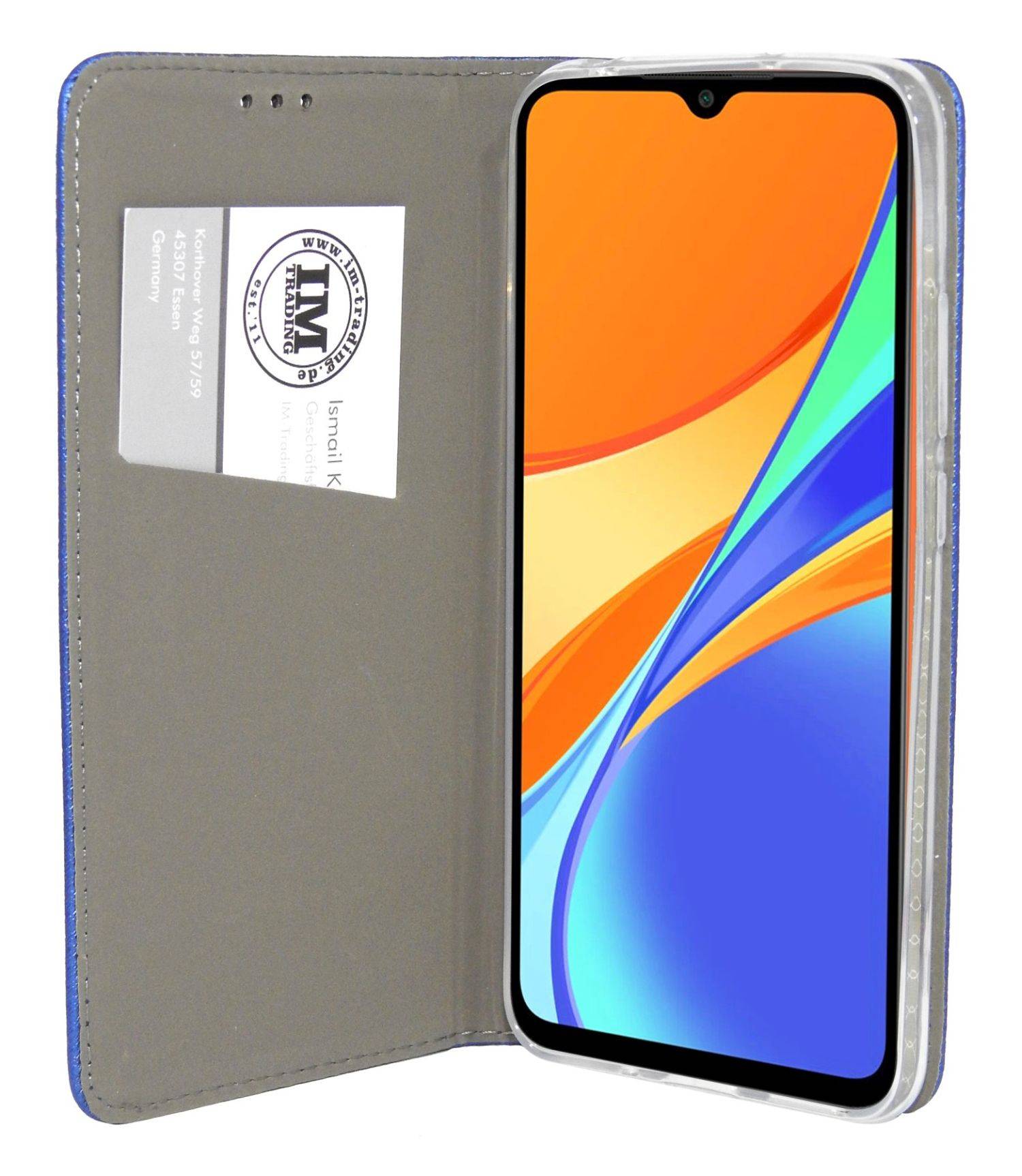 Buch Tasche "Smart" für XIAOMI REDMI 10A 4G Handy Hülle Brieftasche Schutzhülle mit Standfunktion, Kartenfach Blau