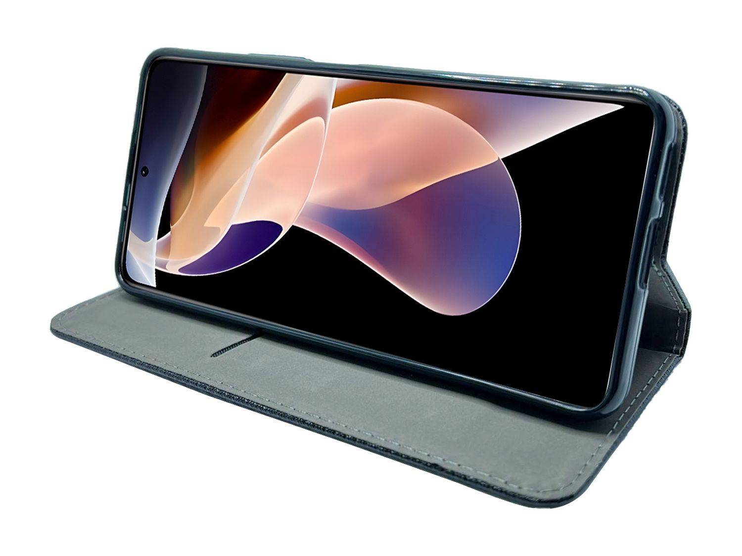 Buch Tasche "Smart" kompatibel mit XIAOMI REDMI NOTE 11 PRO PLUS 5G Hülle mit Standfunktion, Kartenfach Schwarz