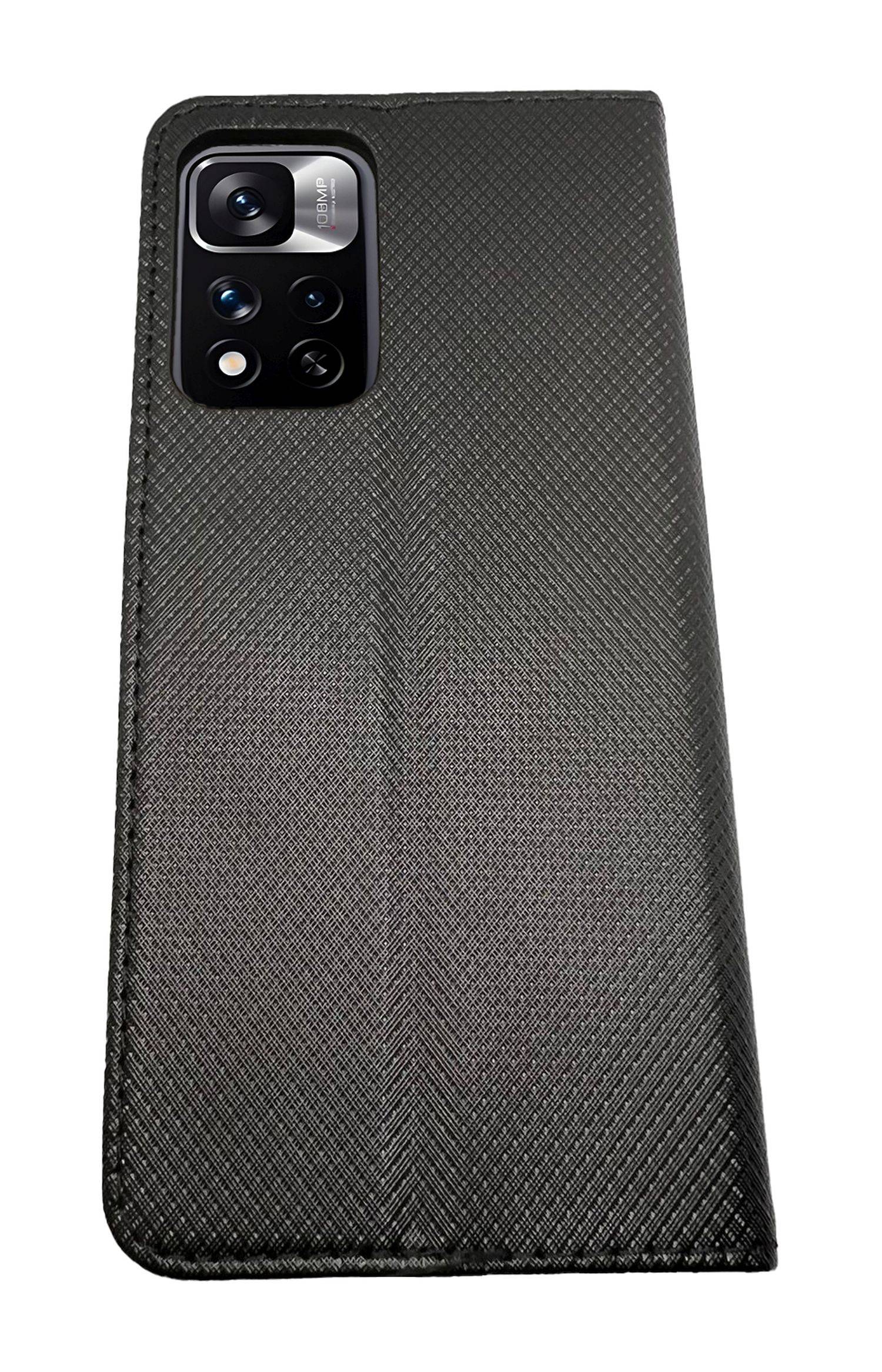 Buch Tasche "Smart" kompatibel mit XIAOMI REDMI NOTE 11 PRO PLUS 5G Hülle mit Standfunktion, Kartenfach Schwarz