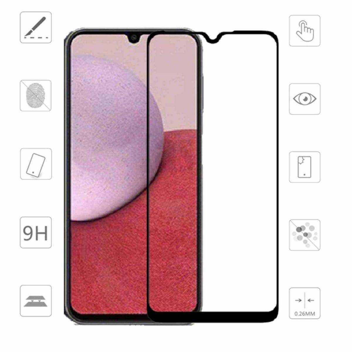 Für Samsung Galaxy A14 5G / 4G 2x 3D Premium 0,3 mm H9 Hart Glas Schwarz Folie Schutz Hülle Neu