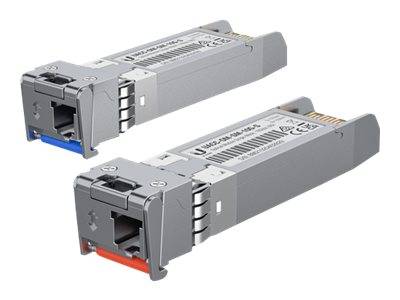 Ubiquiti SFP (Mini-GBIC)-Transceiver-Modul - 10GbE - 10GBASE-BiDi - LC Single-Modus - bis zu 10 km - 1270 nm / 1330 nm (Packung mit 2)