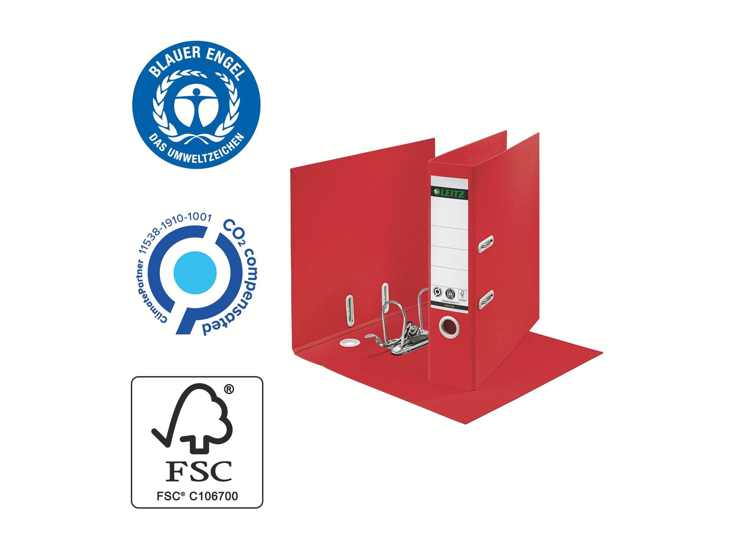 ESSELTE LEITZ - Leitz 180° - Aktenordner - Rückenbreite: 80 mm - für A4 (210 x 297 mm)