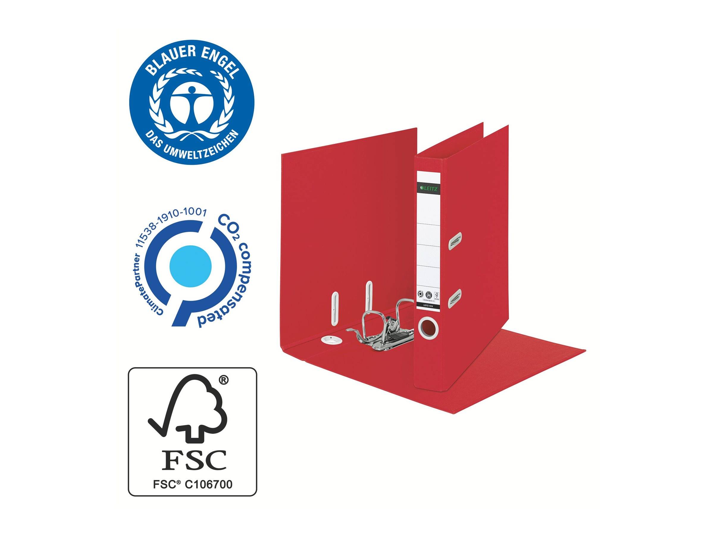 ESSELTE LEITZ - Leitz 180° Recycle - Aktenordner - Rückenbreite: 55 mm - für A4 (210 x 297 mm)