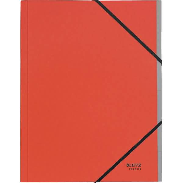 Ordnungsmappe Recycle A4 6 Fächer Karton rot