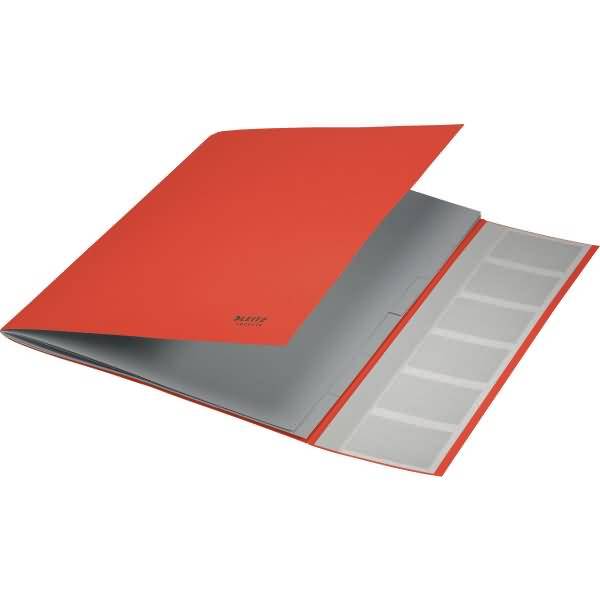 Ordnungsmappe Recycle A4 6 Fächer Karton rot