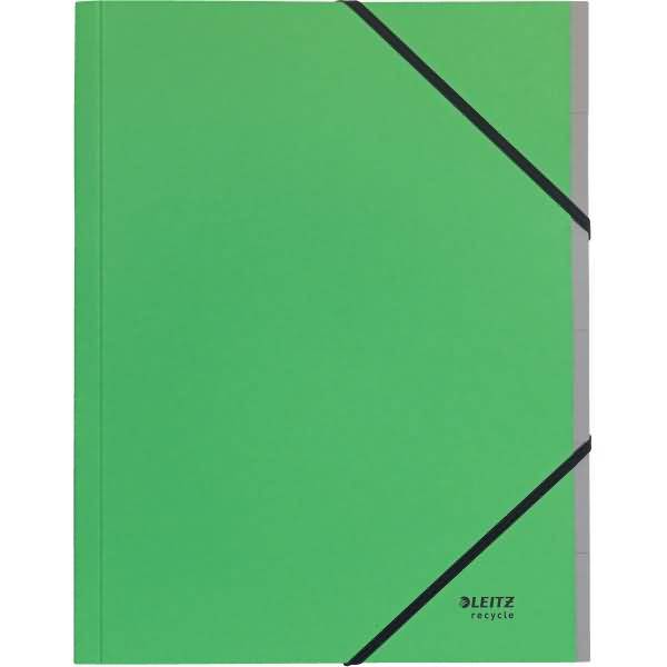 Ordnungsmappe Recycle A4 6 Fächer Karton grün