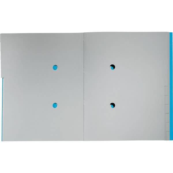 Ordnungsmappe Recycle A4 12 Fächer Karton blau