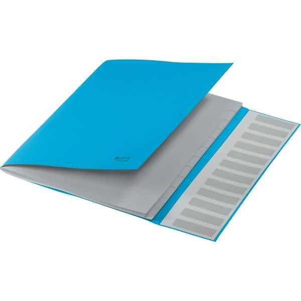 Ordnungsmappe Recycle A4 12 Fächer Karton blau